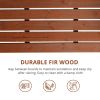 112*53*52cm 500lbs With Chain Double Wooden Swing Reddish Brown