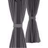 10 x 12 Ft Gazebo Curtain Replacement Curtain Cloth Gazebo 4-Sidewall Curtain Cloth with Zippers