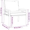 Patio Chairs with Gray Cushions 2 pcs 26.8"x29.9"x31.1" Steel