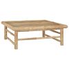 6 Piece Patio Lounge Set with Dark Gray Cushions Bamboo
